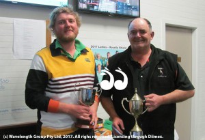 Scone Men's Golf Open 2017: Jake Teague winner of the A.G.White Cup and Bob Robb the Glen Googe stableford winner.