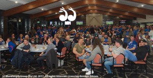 The crowd came out in support of the auction after the game.