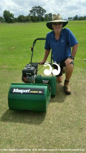 Robert Ryan at work on the cricket field.