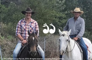 Aaron Jeffery from McLeod's Daughters was back in the saddle for the Herd of Hope with local organ recipient Steve Ernst.