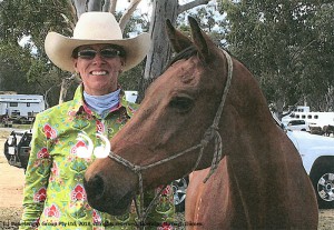 Rachael Abbott with one of her horses.
