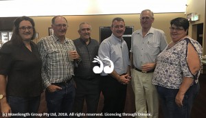 Mary-Jane Blake, Robert Gowing, Tony McNamara, John Preston, Richard Bell and Patricia Taylor at the launch for Fishers, Shooters and Farmers.