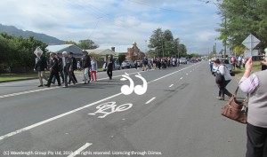 The ANZAC Day parade in Murrurundi.