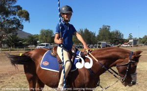 Emily Ninness from Merriwa on Chrome during the Australian Tentpegging Championships in Scone.