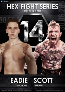 Lochlan Eadie will fight Raphael Scott in Melbourne on Saturday.