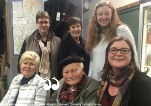 Front: Bobby and Dr John Paradice, Jan Sinclair president of the Festival. Back: Authors Leonie Rogers, Paula Stevenson and Simone Bailey.