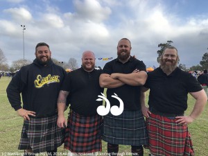 Strong men: Kurt Livers from Maitland, Scott Hall from Newcastle, Luke Reynolds from Springwood and Aaron Monks from Sydney.