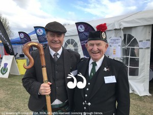 Cheifton Wej Paradice with Charles Cooke, president of the Aberdeen Highland Games.
