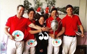Winners of last year's Mcintyre Cup: Gus Boonzier, Jack Keiley, Nikki Macintyre, Doug Archibald and Ed Archibald.