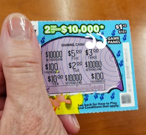 The winning scratch-it purchased in Merriwa. Photo: NSW Lotteries.