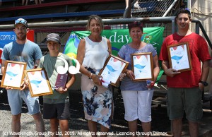 L-R: Young Achiever of the year John Burraston; Young Citizen of the Year Jaiden Summers; Achiever of the year Justine Cooper; Citizen of the Year Margie Cooper and Community Group of the Year NSW Fire and Rescue.