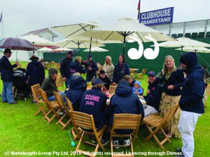 The Scone Polo marquee at one of the most prestigeous events in Britain, the Queen's Cup. Photo: David Paradice.